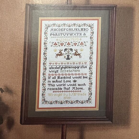 Vintage Classic 18th Century Sampler Lords Prayer Cross Stitch Patterns - Picture 4 of 7